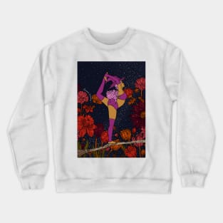 Halloween Witches Namaste Dancer Yoga Crewneck Sweatshirt